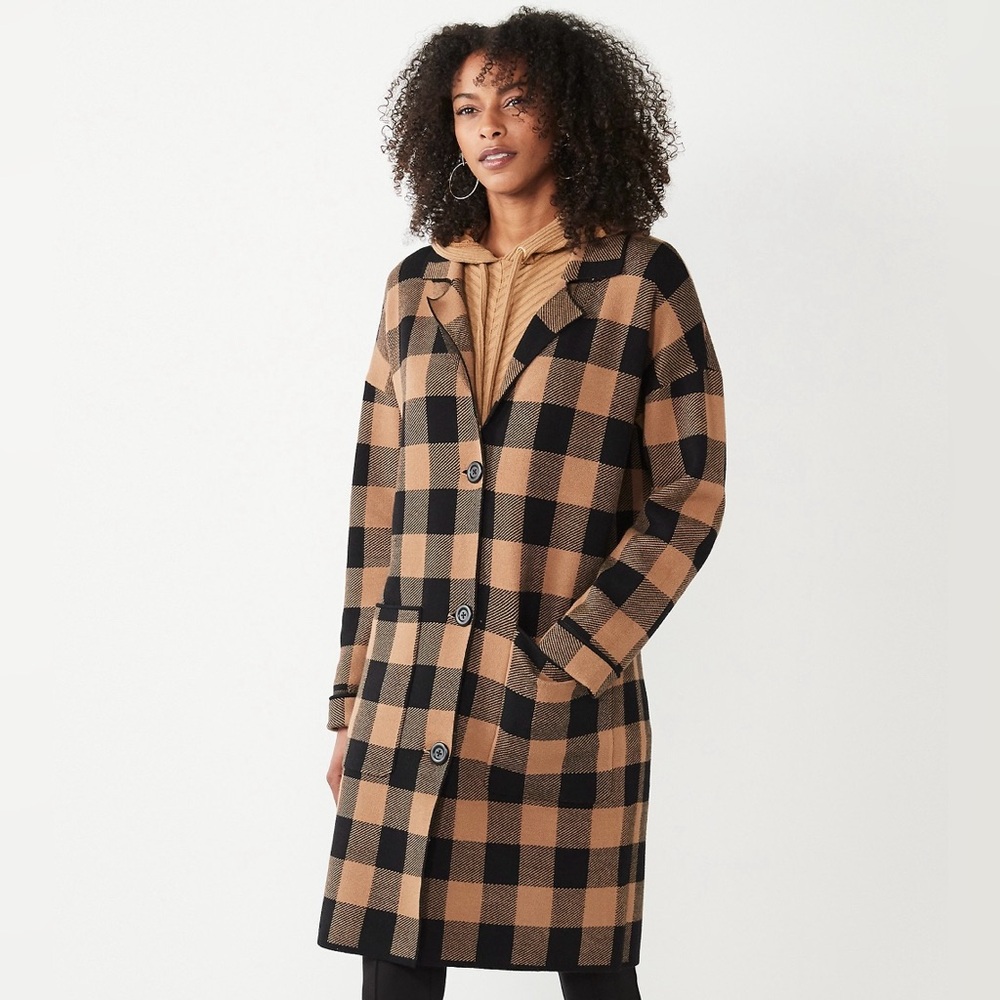 Nine West Plaid Cardigan